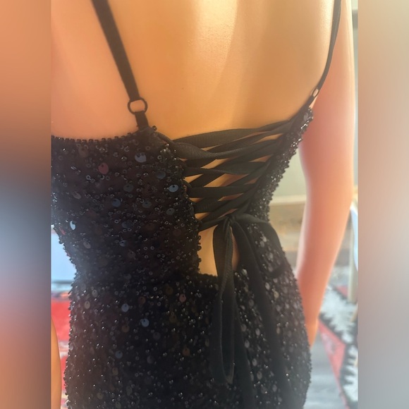 GIANNI BINI Black Sexy Sequin Mini Dress Sz 1 - NWT - Picture 8 of 16